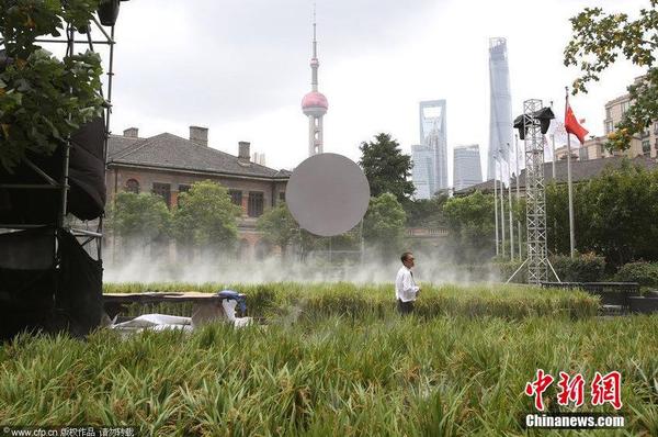 2014年9月14日，地處上海外灘源的圓明園路被布置成了一片“水稻田”，長(zhǎng)2、3百米、寬7、8米“水稻田”基本覆蓋了整條馬路。據(jù)悉，這些即將成熟的水稻是從市郊金山區(qū)運(yùn)抵過(guò)來(lái)，將作為一個(gè)商業(yè)活動(dòng)應(yīng)景的道具。