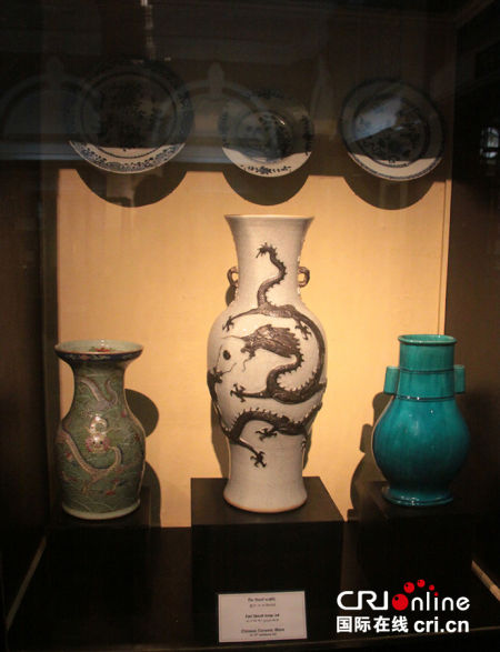 位于科倫坡的斯里蘭卡國(guó)家博物館珍藏的古代中國(guó)瓷器（拍攝：孫洋）