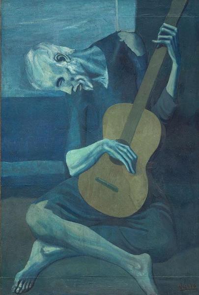 The Old Guitarist，1903–04，畢加索