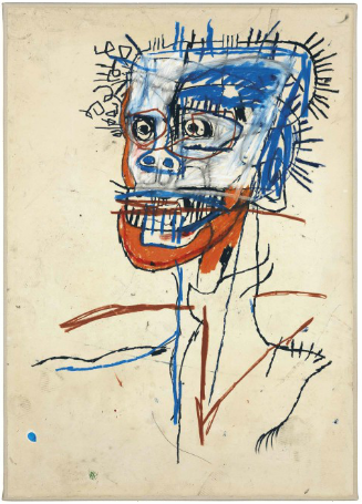 讓-米歇爾·巴斯奎特（Jean-Michel Basquiat），《無題，狂人頭像》（Untitled，Head of Madman），1982 圖片：Courtesy Sotheby`s