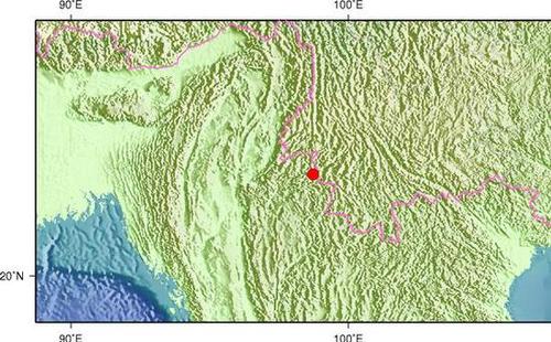 8月1日13時(shí)53分緬甸發(fā)生3.2級地震