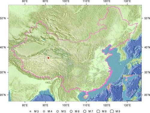 8月23日13時32分青海玉樹州治多縣發(fā)生3.8級地震