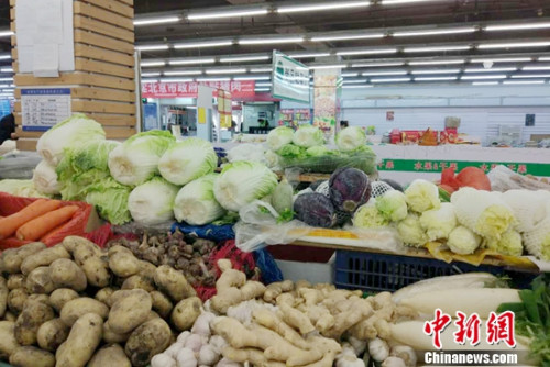 超市里的蔬菜。<a target='_blank' href='http://www.chinanews.com/' >中新網(wǎng)</a>記者 李金磊 攝