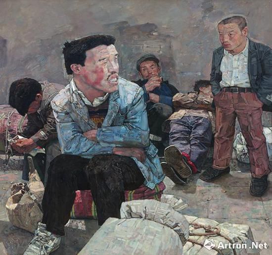 　　忻東旺   明天，多云轉(zhuǎn)晴 布面 油畫 150×160.5cm 1996年作 成交價(jià)：425.5萬元