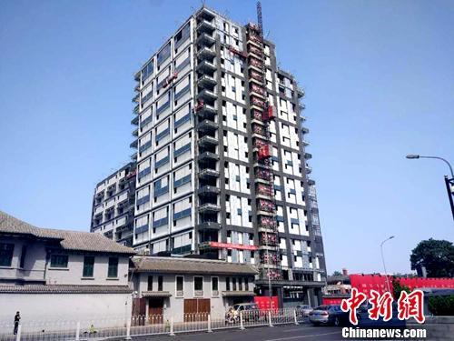 北京一處正在建設(shè)的樓房。<a target='_blank' href='http://www.chinanews.com/' >中新網(wǎng)</a>記者 李金磊 攝