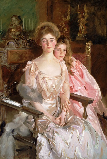 Mrs.Fiske Warren （Gretchen Osgood） and Her Daughter Rachel，1903年，John Singer Sargent