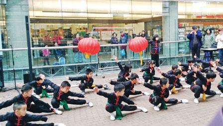 中國僑網(wǎng)武術(shù)表演現(xiàn)場。(加拿大《明報》/鄭綺霞 攝)