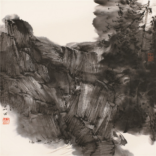 33·空山秋語(yǔ) 紙本水墨 34×34厘米 2017