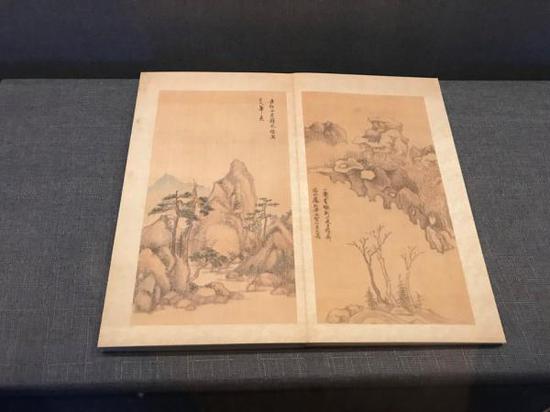 董其昌《紀(jì)游畫冊》“小赤壁”（復(fù)制），臺北故宮博物院藏