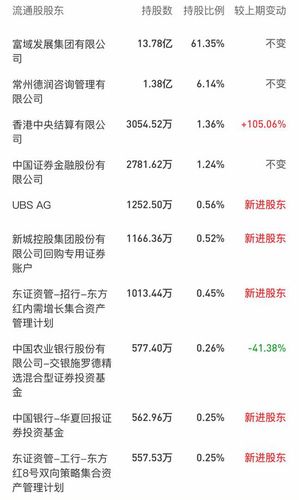 截至2019年一季度末，新城控股的十大流通股股東。