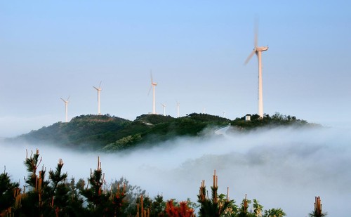 煙臺(tái)市福山區(qū)臧家莊風(fēng)電場(chǎng)（任夢(mèng)雪 攝）